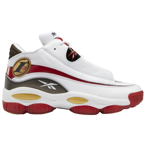 

Reebok Mens Reebok Answer DMX - Mens Basketball Shoes White/Red Size 8.0