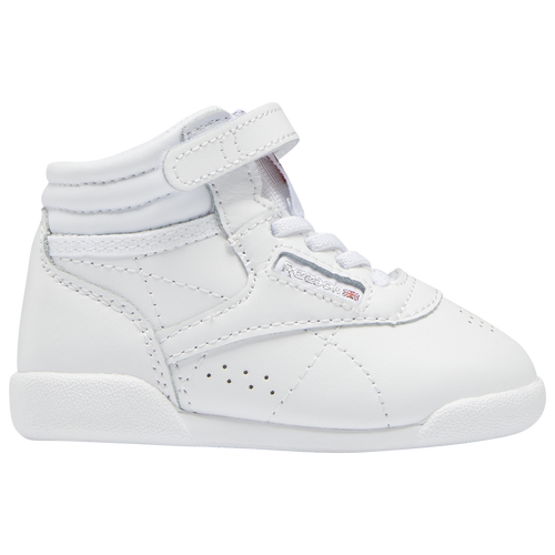 

Reebok Boys Reebok Freestyle High - Boys' Toddler Running Shoes White/White Size 07.0