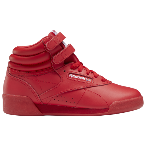 

Girls Preschool Reebok Reebok Freestyle High - Girls' Preschool Shoe Red/Red Size 02.5