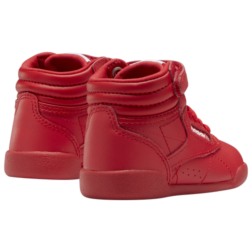 Reebok Girls Toddler Freestyle Hi Casual Shoes in Red Red Size 4.0 Leather