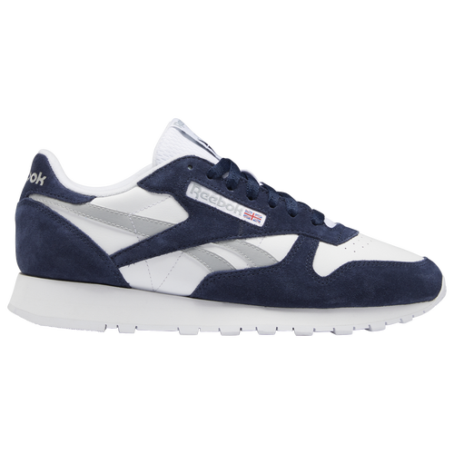 

Reebok Mens Reebok Classic Leather - Mens Running Shoes Grey/White/Green Size 08.5