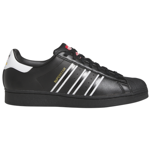 

adidas Mens adidas Superstar - Mens Basketball Shoes Black/White/Red Size 13.0