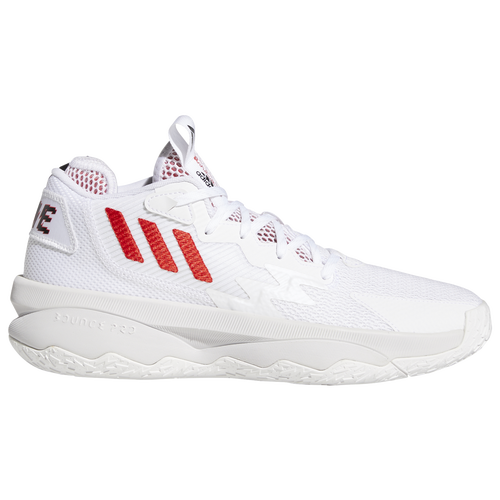 

adidas Mens adidas Dame 8 - Mens Basketball Shoes White/Red/Black Size 11.0