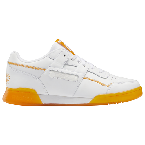 

Reebok Mens Reebok Workout Plus - Mens Training Shoes White/Orange Size 10.5