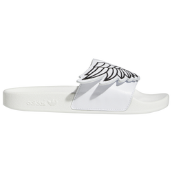 Women's - adidas Originals Adilette - White/Black