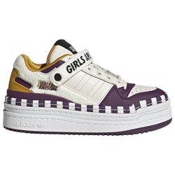 Women's - adidas Originals Triple Platform Low - Chalk White/Purple Beauty/Beige