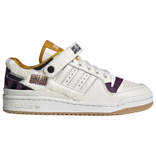 Adidas Originals Adidas Women's Originals X Girls Are Awesome Forum '84 Low Casual Shoes In Beige/maroon