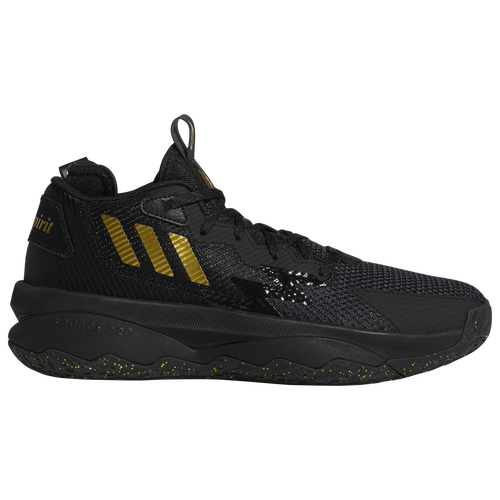 

adidas Mens adidas Dame 8 - Mens Basketball Shoes Black/Gold Size 8.0