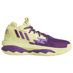 Boys' Grade School - adidas Dame 8 - Yellow/Purple