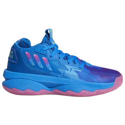 Boys' Grade School - adidas Dame 8 - Blue/Green/Pink