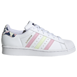Girls' Grade School - adidas Originals Superstar Casual Sneakers - White/Green/Pink