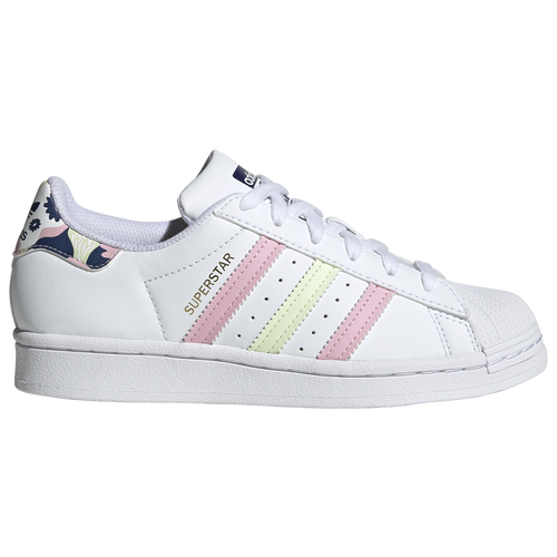 

Girls adidas Originals adidas Originals Superstar - Girls' Grade School Shoe White/Pink/Green Size 07.0