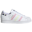 adidas Originals Superstar Casual Sneakers - Girls' Grade School White/Green/Pink