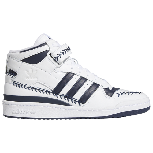 

adidas Originals Mens adidas Originals Forum Mid - Mens Basketball Shoes White/Navy Size 10.5