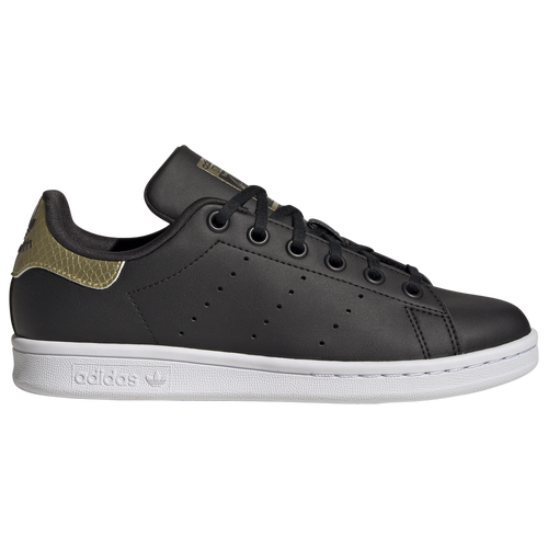 

adidas Originals adidas Originals Stan Smith Snake - Girls' Grade School Black/White/Gold Metallic Size 03.5