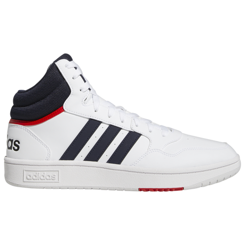 

adidas Mens adidas Hoops 3.0 Mid - Mens Basketball Shoes Ftwr White/Legend Ink/Vivid Red Size 11.0