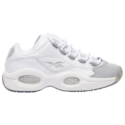 Boys' Grade School - Reebok Question Low - White/Gray/Silver