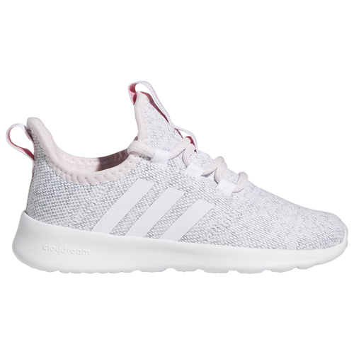 

adidas Girls adidas Cloudfoam Pure Lifestyle Slip-On - Girls' Grade School Shoes White/White/Clear Pink Size 05.0