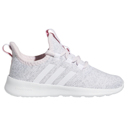 Girls' Preschool - adidas Cloudfoam Pure Lifestyle Slip-On - White/White/Clear Pink