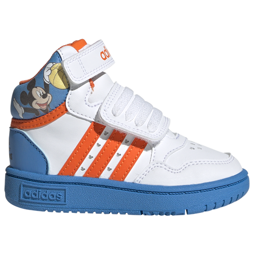 

adidas Boys adidas Hoops Mid 3.0 - Boys' Toddler Basketball Shoes White/Impact Orange/Pulse Blue Size 10.0