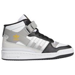 Boys' Grade School - adidas Originals Forum Mid - White/Silver Metallic/Grey