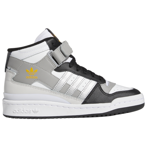 BOYS - adidas Originals Forum Mid - White/Silver Metallic Grey