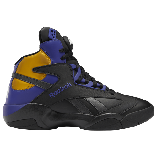 

Reebok Mens Reebok Shaq Attaq - Mens Basketball Shoes Black/Purple Size 10.5
