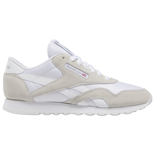 

Reebok Womens Reebok Classic Leather Nylon - Womens Running Shoes Ftwr White/Ftwr White/Ftwr White Size 6.0