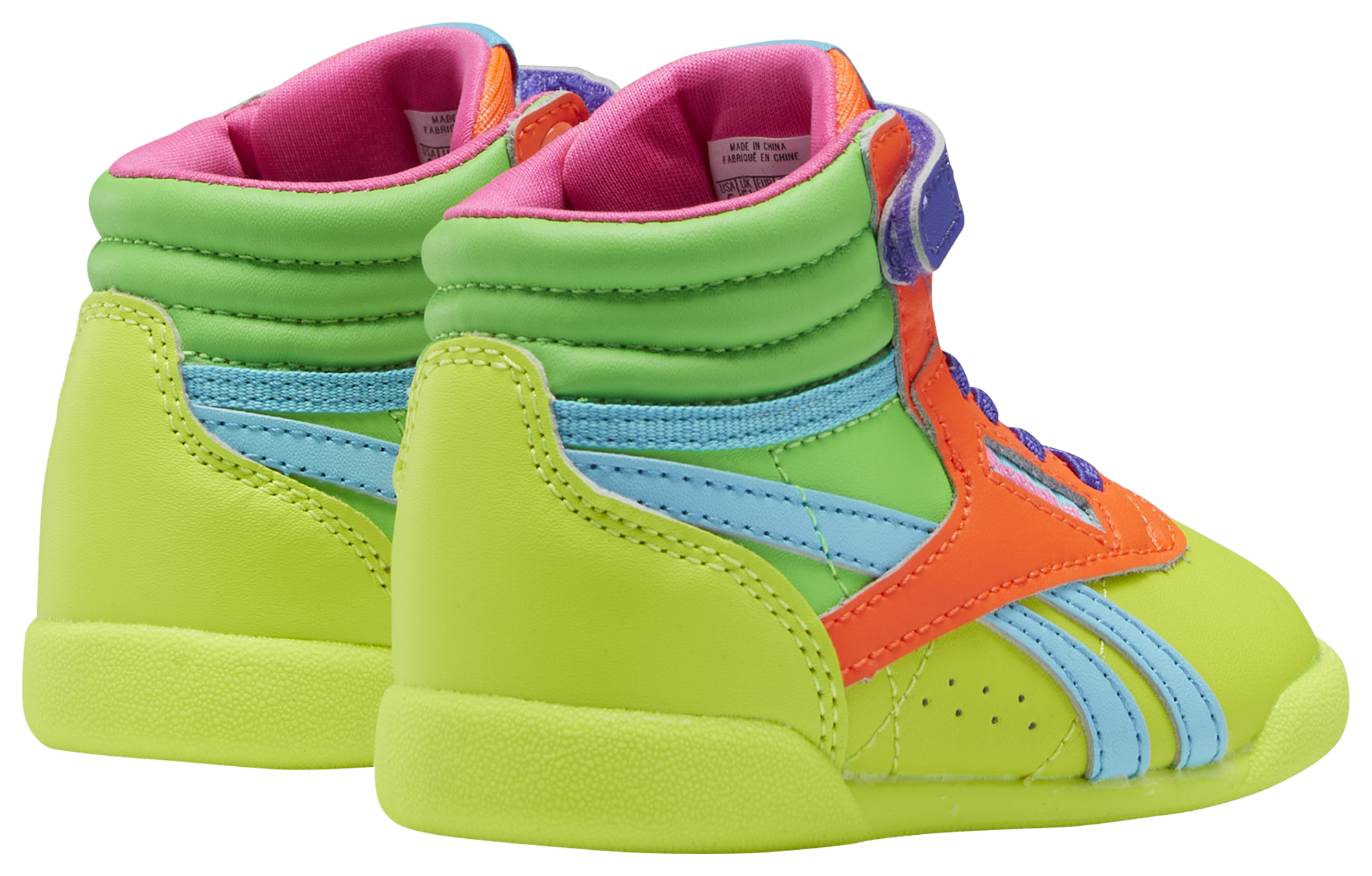 reebok high tops neon