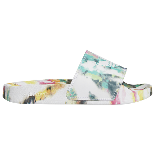 

adidas Originals adidas Originals Adilette Multi Tie Dye - Girls' Grade School White/Green Size 04.0