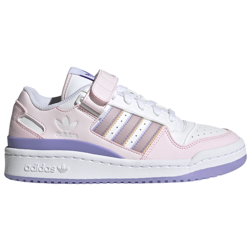 

adidas Girls adidas Forum Low - Girls' Grade School Basketball Shoes White/Blue/Pink Size 7.0