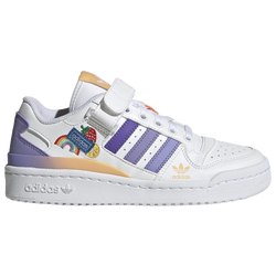 Girls' Grade School - adidas Forum Positivity - White/Purple/Yellow