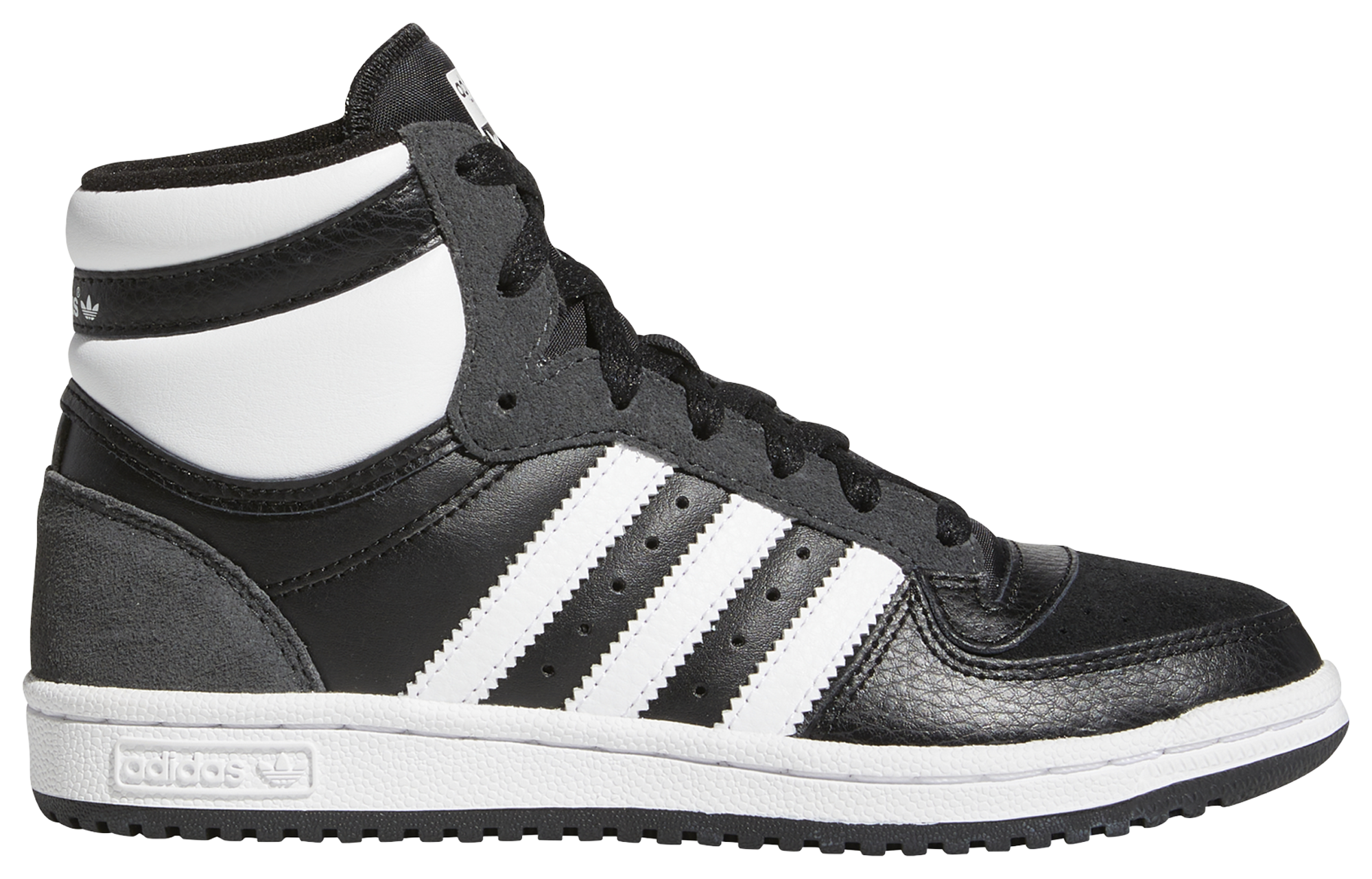 Black adidas 2025 high tops footlocker