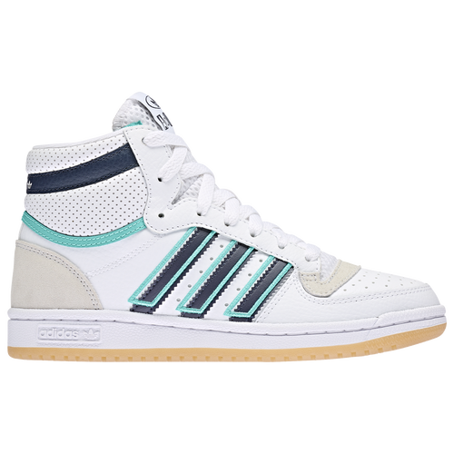 

adidas Originals adidas Originals Top Ten - Boys' Grade School White/Navy/Green Size 05.5