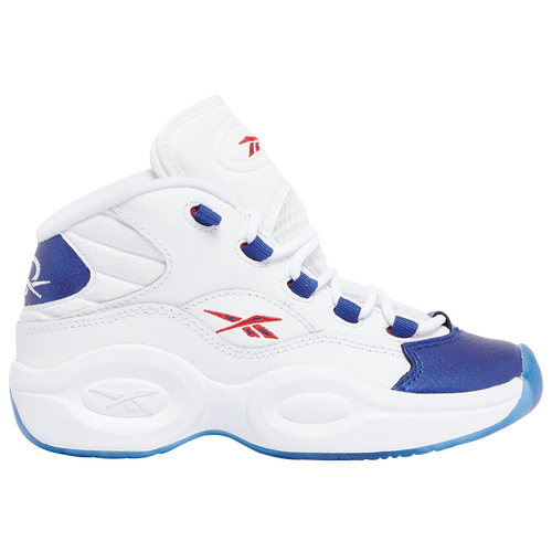 

Boys Preschool Reebok Reebok Question Mid - Boys' Preschool Shoe White/Blue/Red Size 12.0