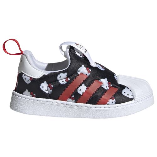 Adidas Originals Kids' Girls  Hello Kitty Superstar In Black/red/white