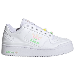 Girls' Grade School - adidas Forum Bold - White/Orange/Pink