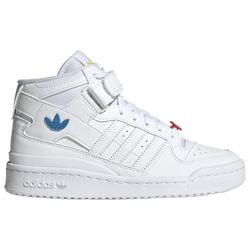 Boys' Grade School - adidas Originals Forum Mid - White/Red/Blue