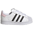 adidas Superstar Elastic Laced - Girls' Toddler White/Black/Clear Pink