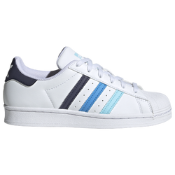 Boys' Grade School - adidas Originals Superstar - White/Bliss Blue/Pulse Blue