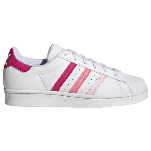 

adidas Originals adidas Originals Superstars - Girls' Grade School White/Pink/Pink Size 06.5