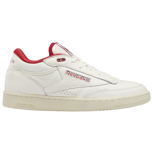 

Reebok Mens Reebok Club C Mid - Mens Shoes White/Red Size 08.5