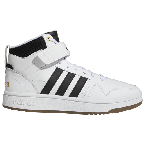 

adidas Mens adidas Postmove Mid - Mens Basketball Shoes Ftwr White/Core Black/Gold Metallic Size 12.0