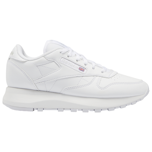 

Reebok Girls Reebok Classic Leather SP - Girls' Grade School Running Shoes White/White Size 03.5