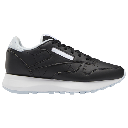 

Girls Reebok Reebok Classic Leather SP - Girls' Grade School Shoe Black/White Size 06.5