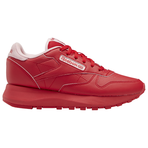 

Reebok Girls Reebok Classic Leather SP - Girls' Grade School Running Shoes Red/Pink Size 04.0