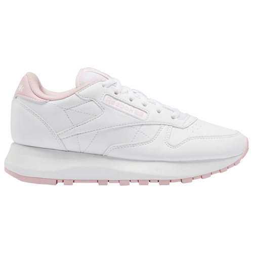 

Girls Reebok Reebok Classic Leather SP - Girls' Grade School Shoe White/Pink Glow Size 05.5