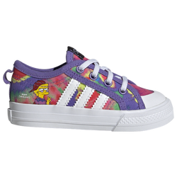 Boys' Toddler - adidas Originals Nizza - White/Black/Purple Rush