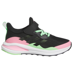 Boys' Preschool - adidas Fortarun Elastic Lace - Black/Black/Beam Pink