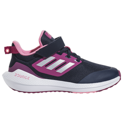 Boys' Preschool - adidas EQ21 Run Elastic Laced Running Shoes - Ink/Silver Metallic/Real Magenta